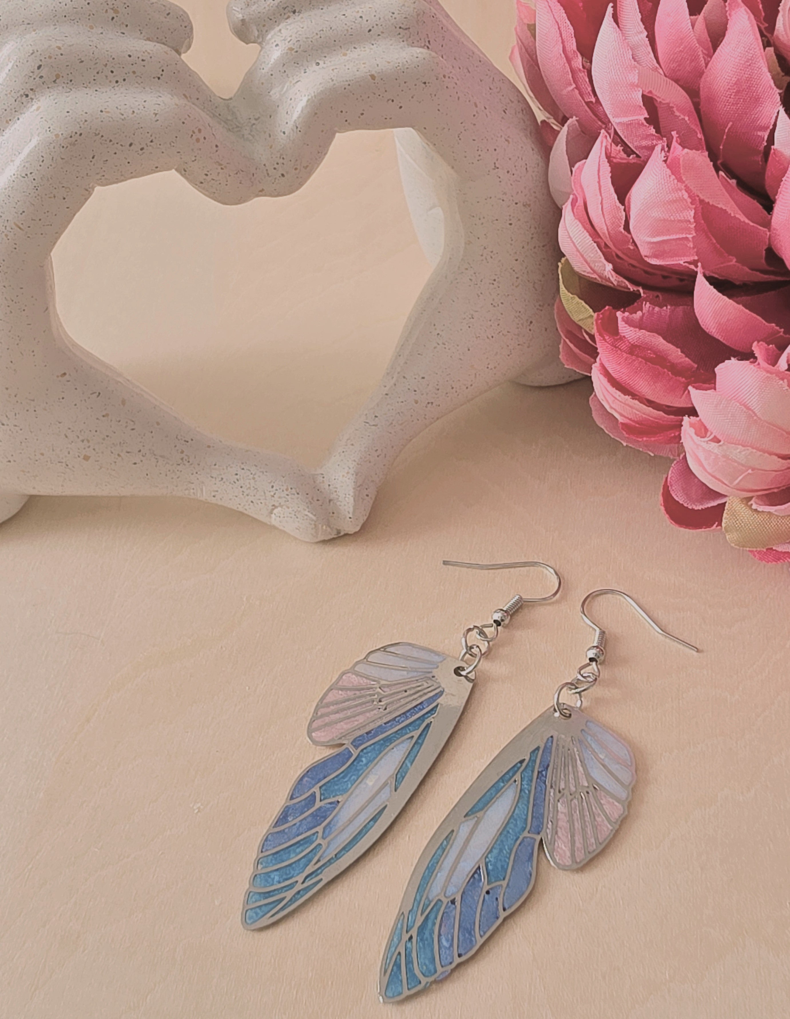 Fairy Wing Delicate Drop Earrings