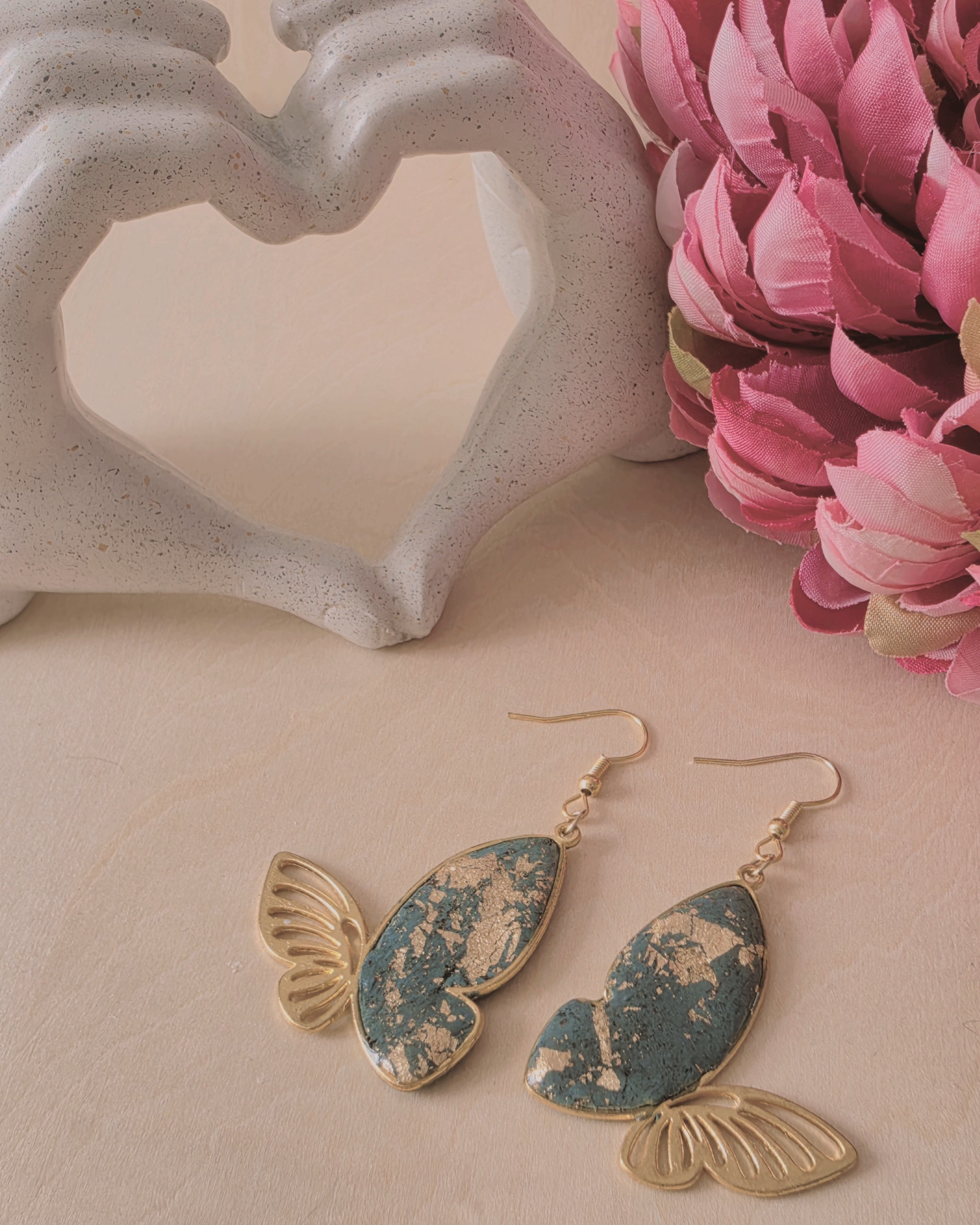 Golden Sage Flutter Earrings