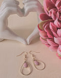 Dusty Pink Teardrop Earrings