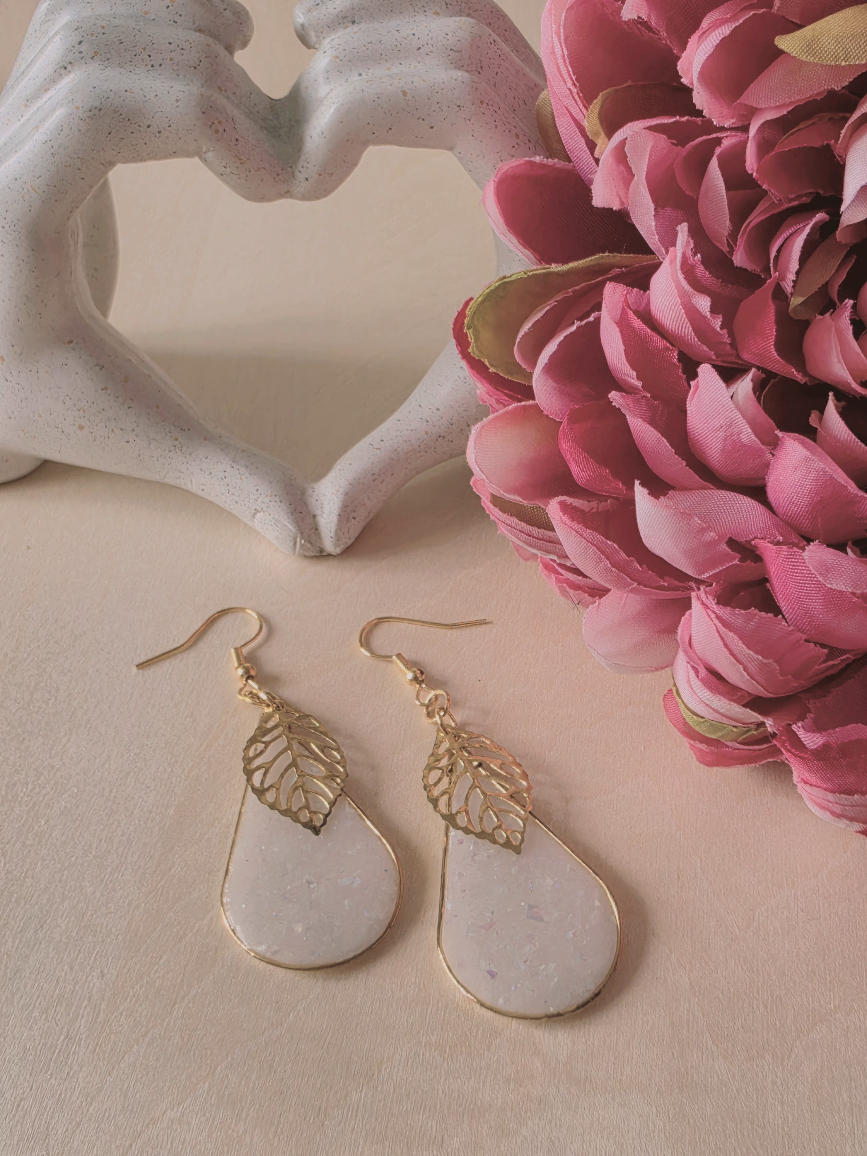 Moonlit Garden Leaf Drop Earrings