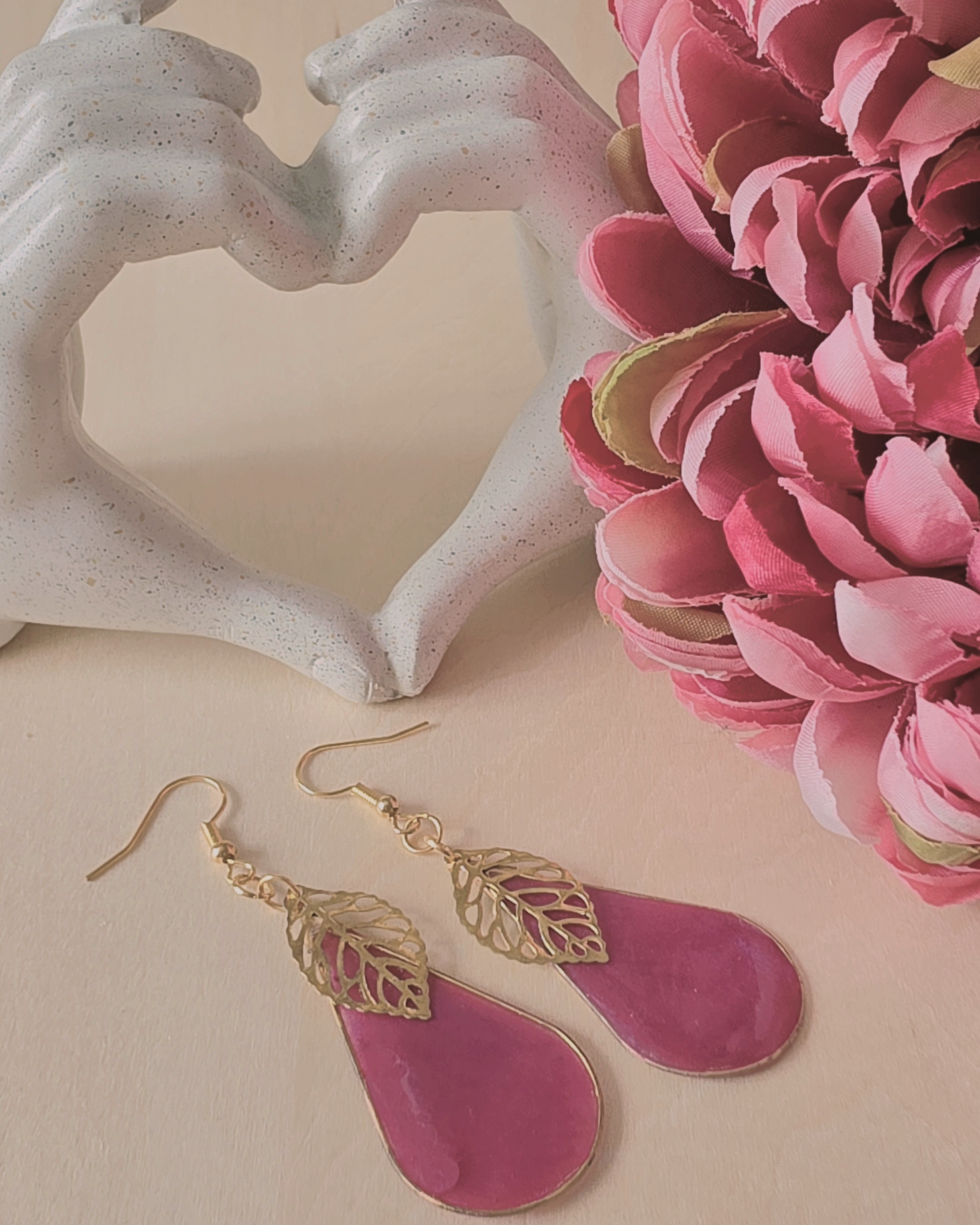 Rose Garden Leaf Drop Earrings