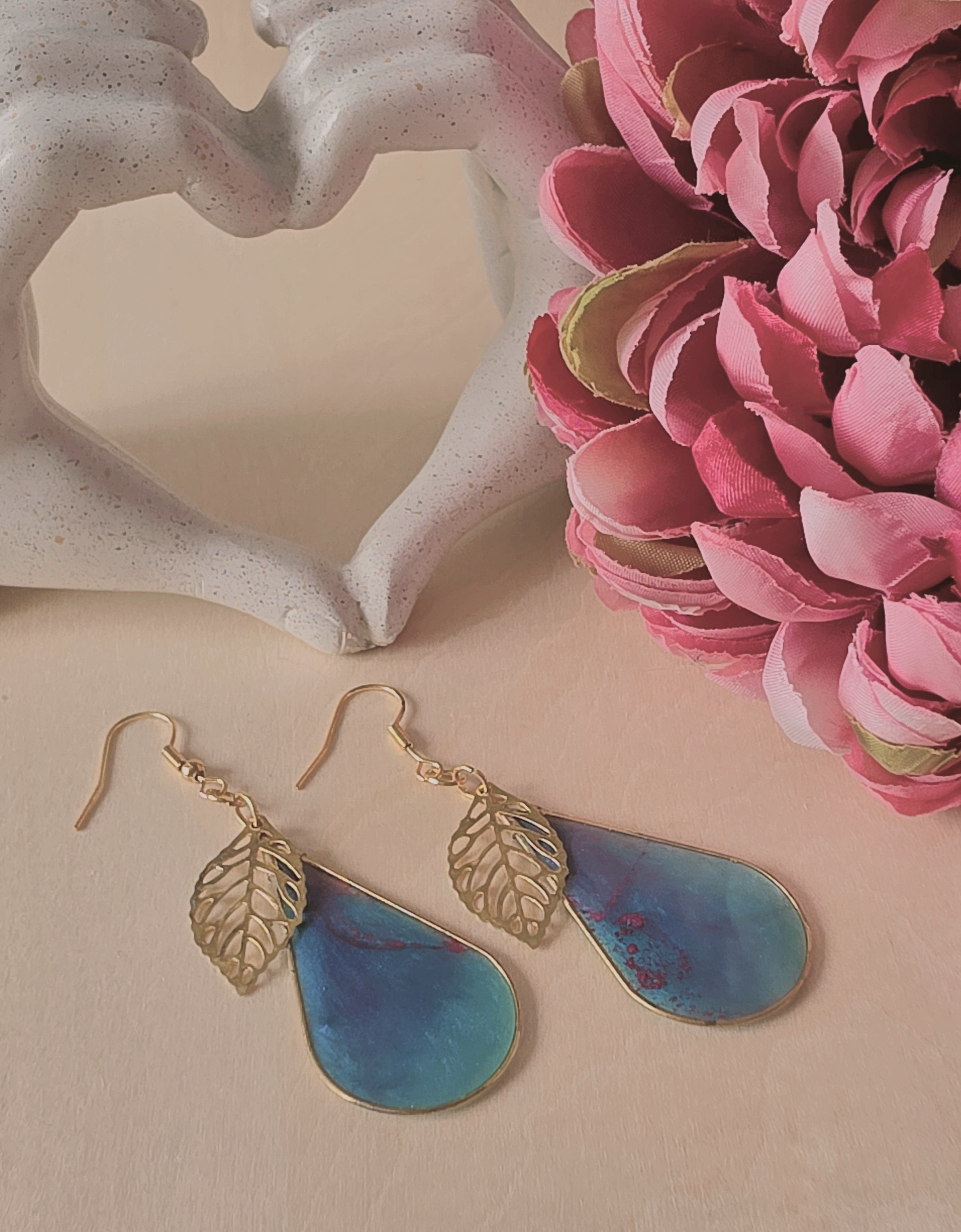 Morning Dew Leaf Drop Earrings